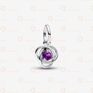 Pandora Purple Eternity Circle Dangle Charm